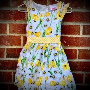 Nannette Yellow Floral Dress 4T